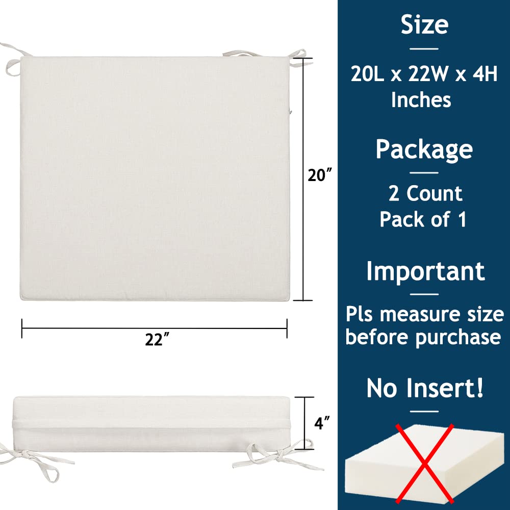Magpie Fabrics Patio Cushion Covers Set Of 2(Replacement Cover Only, No Insert!), Waterproof Indoor Ourdoor Deep Seat Chair Cush