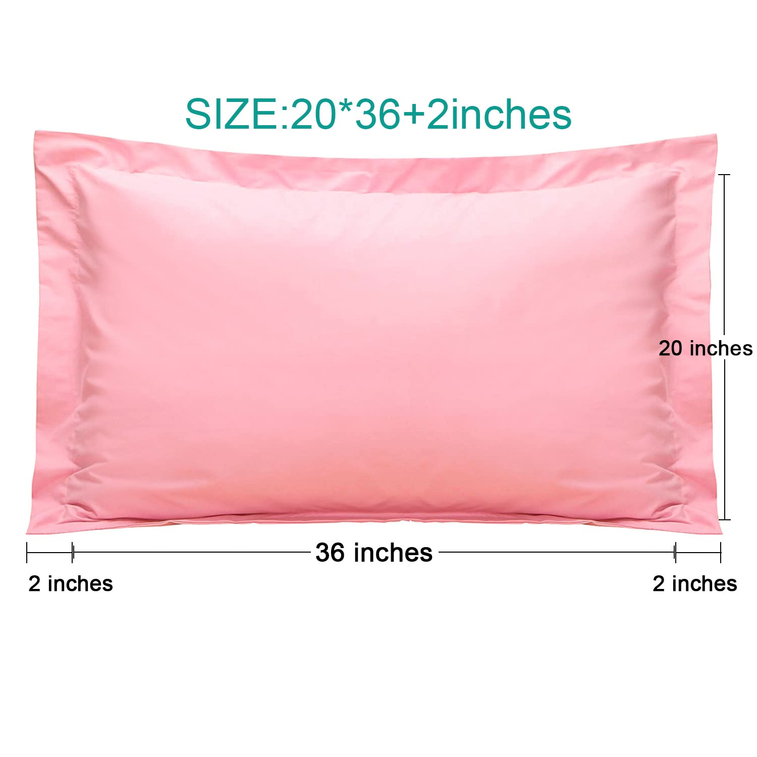 Ntbay 100% Brushed Microfiber King Pillow Shams Set Of 2, Super Soft And Cozy, Wrinkle, Fade, Stain Resistant 20X36 Inches Oxford Pillowcases, Pink