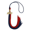 Endea Graduation Double Color Tassel with Gold Date Drop (Dark Navy Blue/Red, 2020)