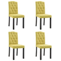 vidaXL Dining Chairs 4 pcs Green Fabric