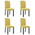 vidaXL Dining Chairs 4 pcs Green Fabric