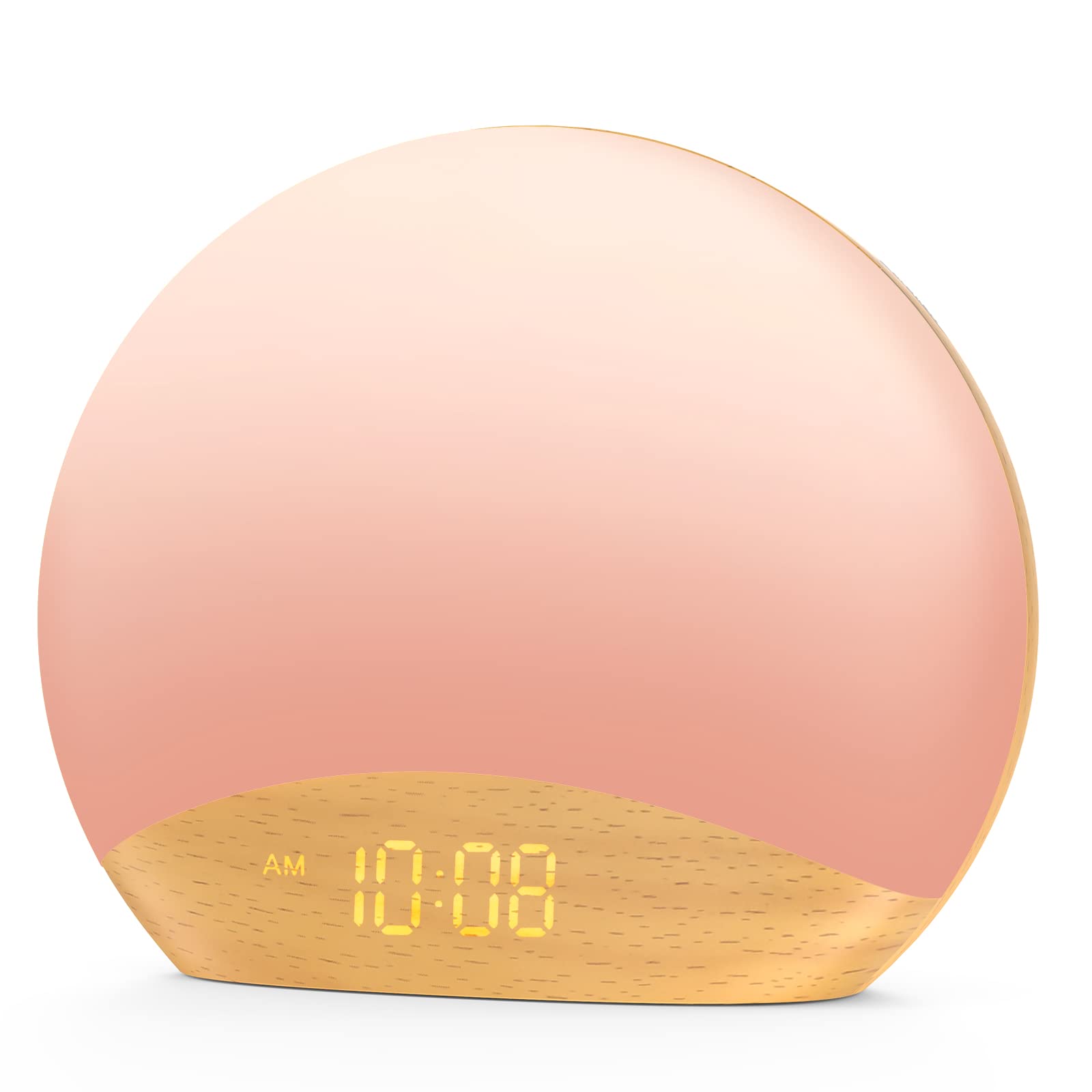 HOUSBAY White Noise Machine Sunrise Alarm Clock, Wake Up Light, Dimmable Night Light, 26 Natural Sounds, Gentle Wake up & Sound 