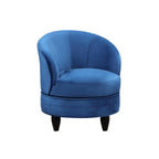 Steve Silver Furniture Sophia Accent Blue Velvet Chair, 360-Degree Swivel, Transitional Style, for Living Room, Bedroom, Makeup Room, Office, Lounge Chair, 28.75" L x 28.25" D x 32" H, Blue