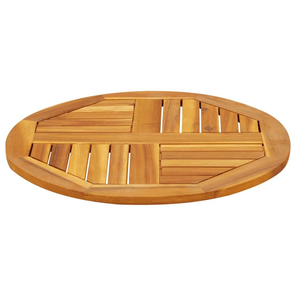 vidaXL Solid Acacia Wood Round Table Top Diameter 60 x 2 cm