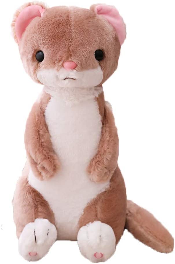 Rosiha Ferrets Plush Toys, Kawaii Stuffed Animal Doll Pillow 20 ' Birthday Christmas Fiesta Gift (Brown)