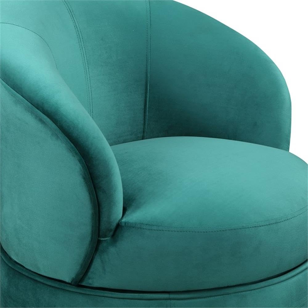 Steve Silver Furniture Sophia Accent Green Velvet Chair, Traditional Style, Living Room, 360-Degree Swivel, Upholstered, Single Sofa Chair, Lounge Chair, 28.75" L x 28.25" D x 32" H, Green, Black