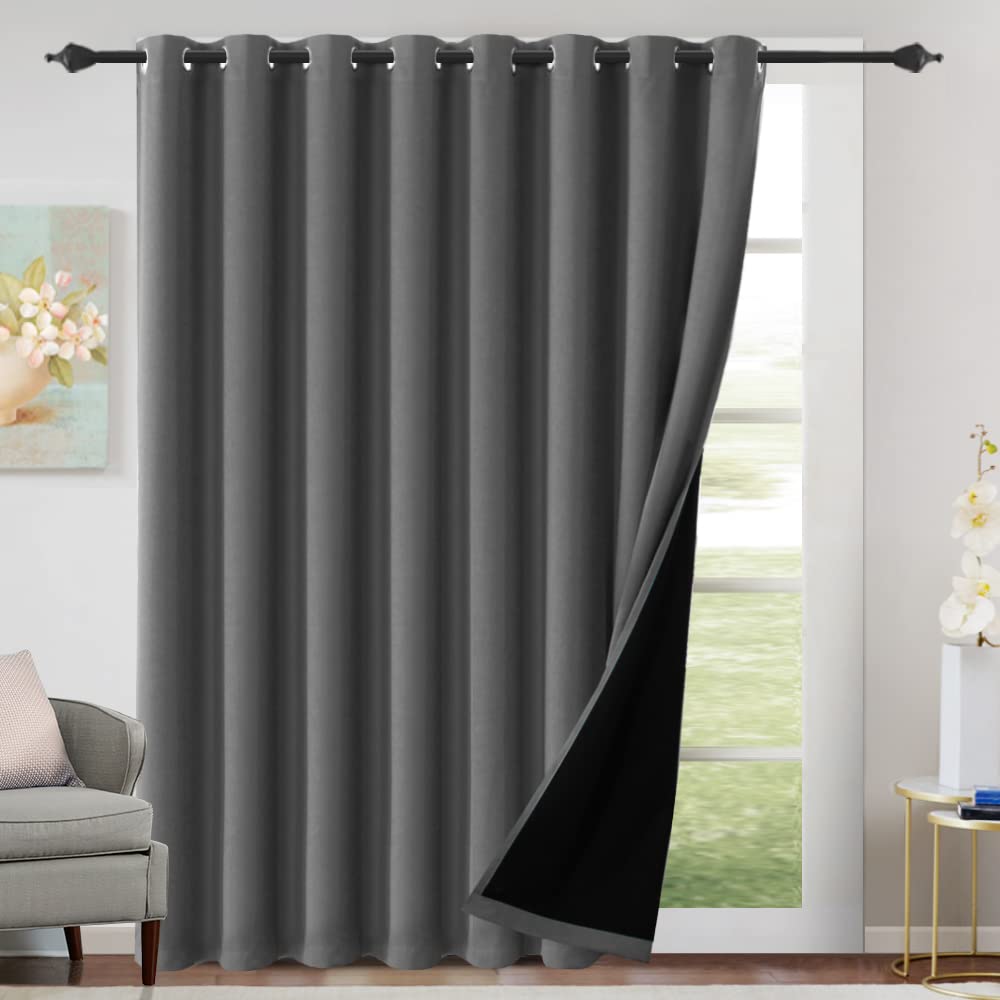 H.Versailtex 100% Blackout Curtains For Bedroom Thermal Insulated Curtains For Living Room Full Light Blocking Grommet Curtains