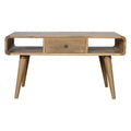 Artisan Furniture Artisan Curved Oak-ish Coffee Table, One Size