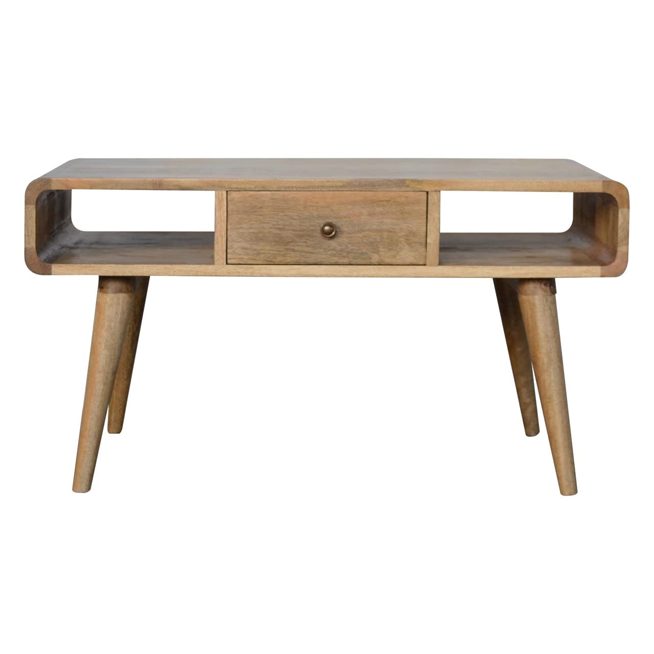 Artisan Furniture Artisan Curved Oak-ish Coffee Table, One Size