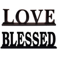 E-view Wooden Family Sign for Home Decor - Decorative Letters Tabletop Word Plaque Home D  cor Accents (Set of 2-d)