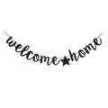 Welcome Home Banner, Black Hang Sign for Family Party, Home Party Decors Supplies