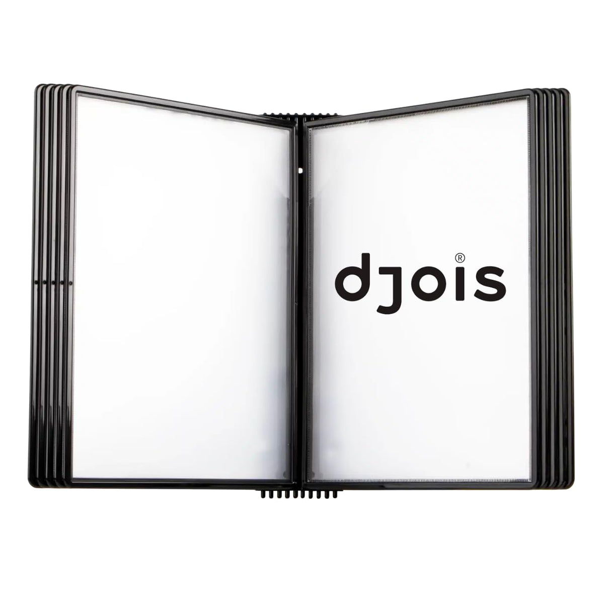 Djois By Tarifold - Wall Mount Reference System - Durable Abs Plastic & Metal - Letter-Size - 10 Double-Sided Display Pockets - 20 Sheet Capacity - Easy-Load - Made In Denmark - Black