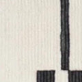 HomeRoots 514388 8 x 10 ft. Ivory & Black Wool Abstract Hand Tufted Handmade Rectangle Area Rug, Rectangular