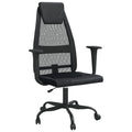 vidaXL Office Chair with Adjustable Height and Swivel Design - Breathable Mesh Fabric and Faux Leather - Durable Metal and Plywood Frame in Black