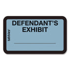 Tabbies Legal Exhibit Labels, Defendant'S Exhibit, 1.63 X 1, Blue, 9/Sheet, 28 Sheets/Pack, 252 Labels/Pack