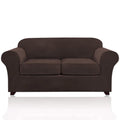 Princedeco 3 Pieces Couch Covers Soft Velvet Couch Covers For 2 Cushion Sofa Loveseat Covers Width Up To 72 Inch Anti Slip Love