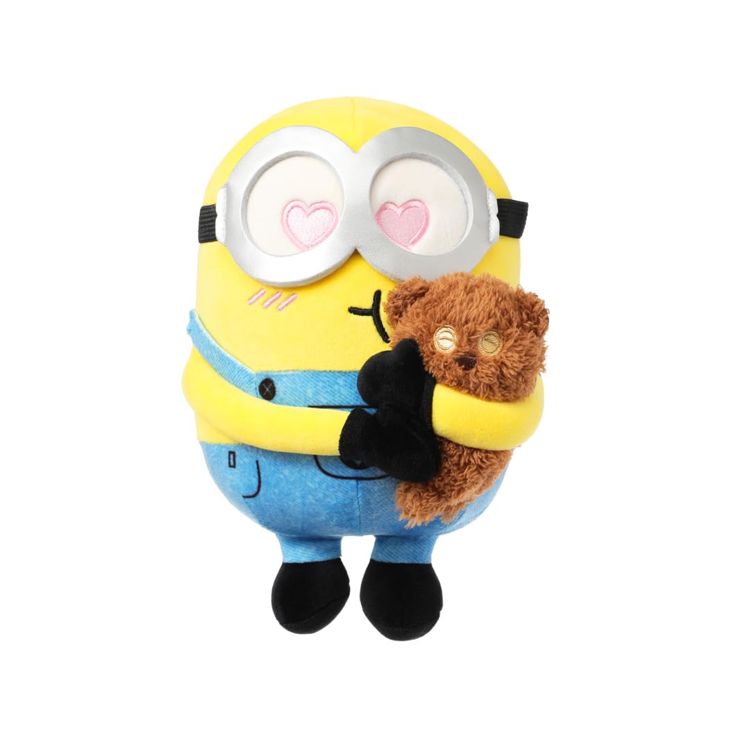 Miniso 8' Minions Stuffed Animals Plush Toys, Cute Sleeping Bedding Stuffed Animals Kawaii Plushies Pillow For Kids (Bob+Tim)