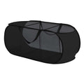 ZOOMELLA Foldable Laundry Basket Mesh Dirty Clothes Hamper for Dorm Bedroom Underwear 3 Grids Black|Hampers|Home & Garden