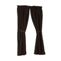 Carnation Home Fashions Lauren Dobby Fabric Bathroom Window Curtain, 34-Inch by 54-Inch, Brown