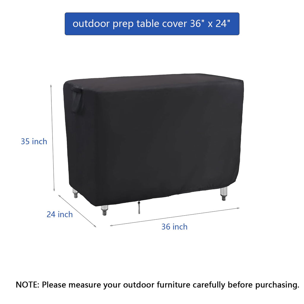 Jungda Outdoor Prep Table Cover For Prep & Work Table,Patio Waterproof Stainless Steel Table Work Cover - 36 X 24 X 35 Inch