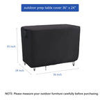 Jungda Outdoor Prep Table Cover For Prep & Work Table,Patio Waterproof Stainless Steel Table Work Cover - 36 X 24 X 35 Inch