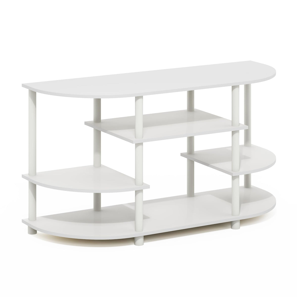 Furinno Jaya Tv Entertainment Center, White/White