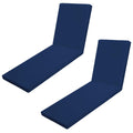 Iheqard Outdoor Chaise Lounge Cushions For Patio, 71'X22'X3' Lounge Chair Cushions Set Of 2, Waterproof Replacement Seat Cush