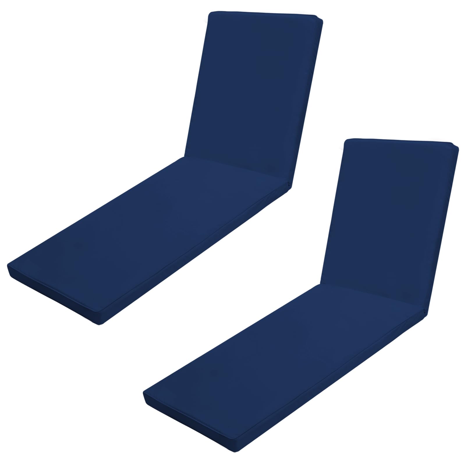Iheqard Outdoor Chaise Lounge Cushions For Patio, 71'X22'X3' Lounge Chair Cushions Set Of 2, Waterproof Replacement Seat Cush