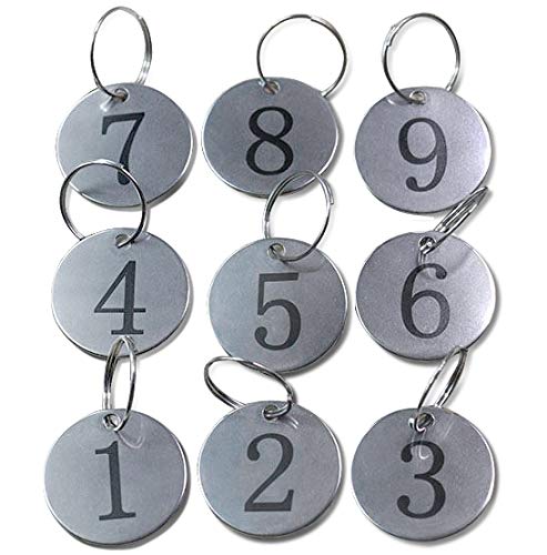 Staymax Metal Round Numbered Tags Key Tags Id Tags 1.18 Inches (1-50)