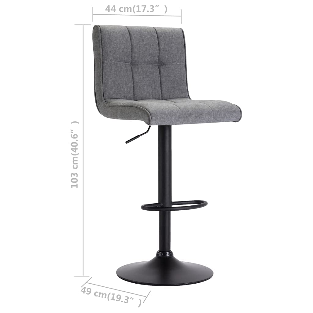 vidaXL 1/2x Bar Stool Fabric Pub Counter Swivel Office Bar Chair Multi Colors