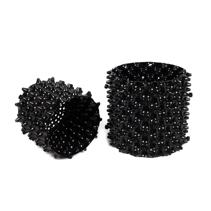 Grow-Green 3 Gallon Air Pruning Pots New Plastic Nursery Pot Fruit Vegetable Garden Self-Planting Pots (10), Black (3G-10P)