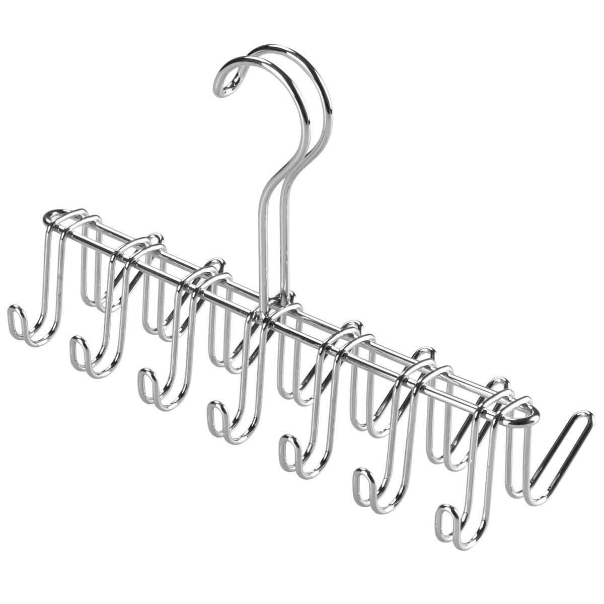 Idesign Classico Metal Tie Hanger, Hanging Closet Organization Storage Holder For Belts, MenS Ties, WomenS Shawls, Pashminas,