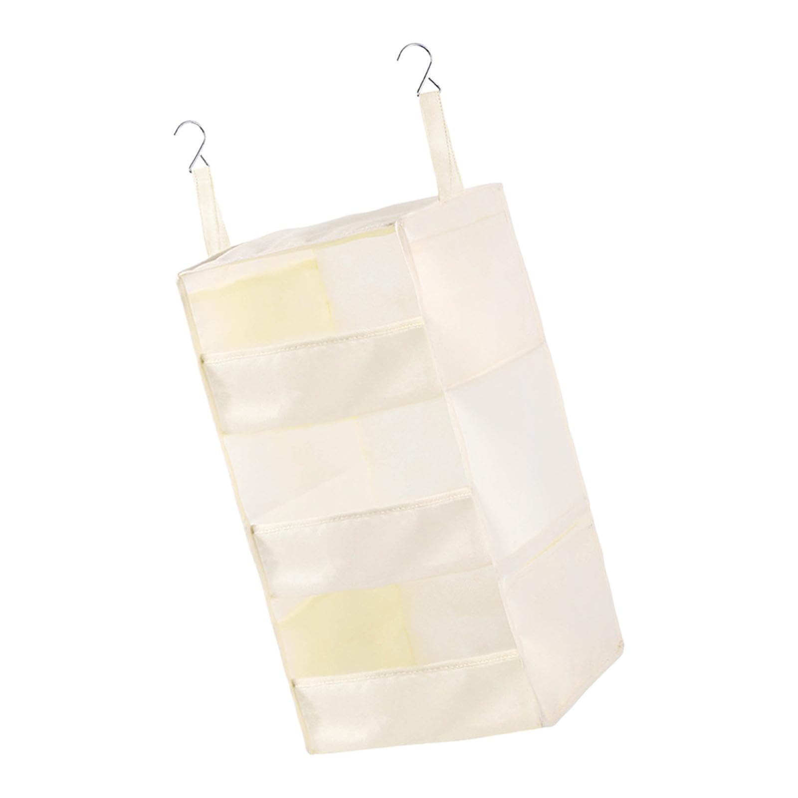Club Bollywood Hanging Closet Organizer With 3 Large Pockets For Sundries Plush Toy Clothes Beige| Household Supplies & Cleaning