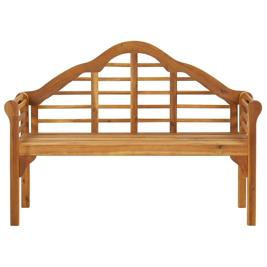 vidaXL Solid Acacia Wood Patio Queen Bench - Thumbnail 3