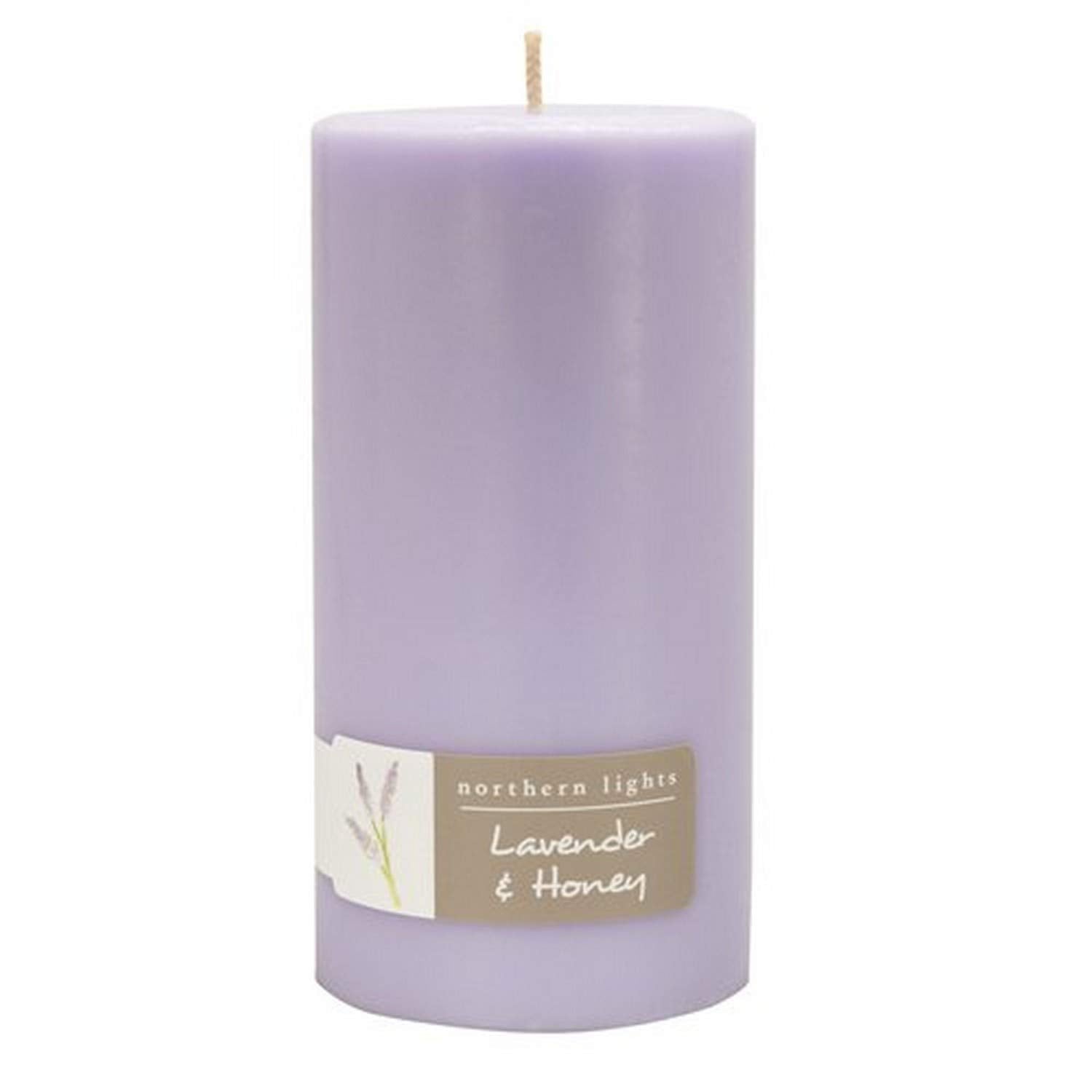 Northern Lights Candles 31638 Lavender & Honey Pillar Candle, 3x6, Lilac