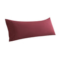 Whatsbedding Body Pillow Cover, Ultra Soft Microfiber Pillowcases, Breathable Long Pillow Case, Envelope Closure - Wine Red (21X