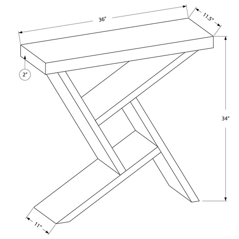 Monarch Specialties I Accent Table, 36&quot;, Black