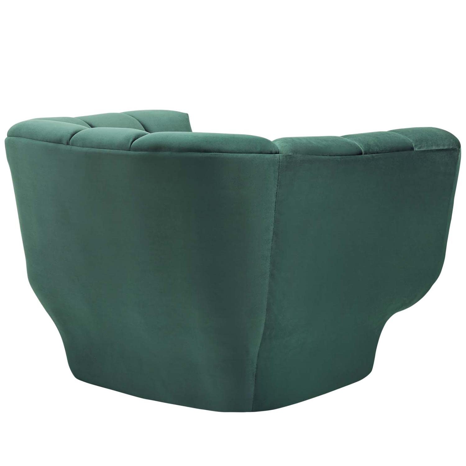 Modway Entertain Vertical Channel Tufted Performance Velvet Armchair Set Of 2, Green