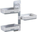 3Layer Rotating Soap Dish Holder  SelfAdhesive Wall Mounted Soap Saver Box with Drainage Tray  DrillFree Heavy Duty Storage