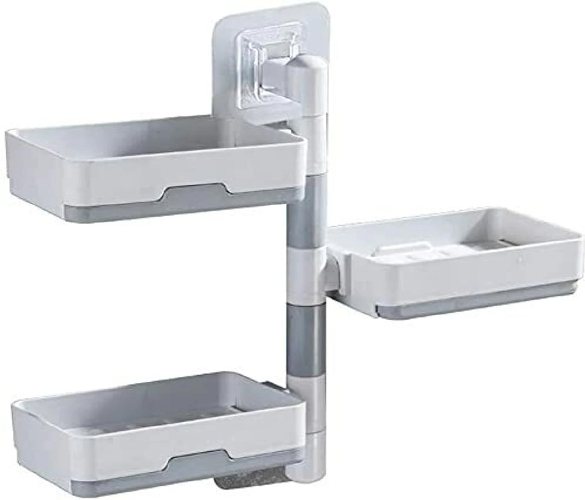 3Layer Rotating Soap Dish Holder  SelfAdhesive Wall Mounted Soap Saver Box with Drainage Tray  DrillFree Heavy Duty Storage