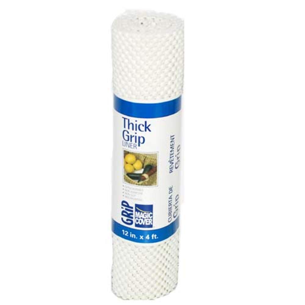Magic Cover Thick Grip Liner, 12-Inch by 4-Feet, White
