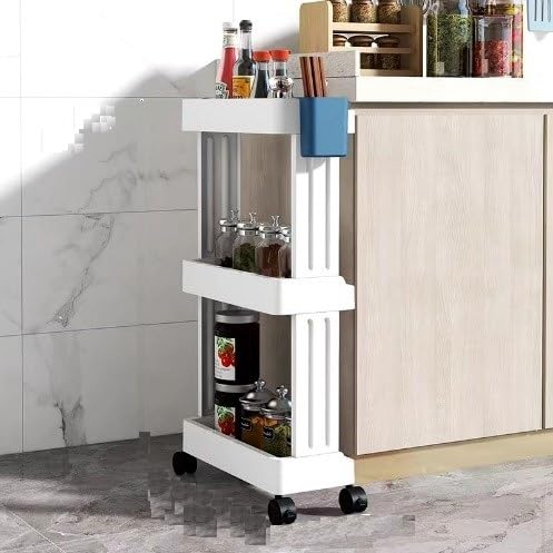 Toriox Plastic Storage Kitchen Organizer Shelf Bathroom Home Toilet Rack Stand Dining Side Corner Bedroom Shelves Room Container