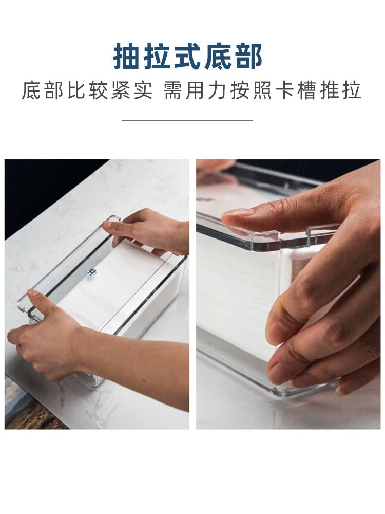 Clear Acrylic Tissue Box Holder With Cover Facial Tissue Dispenser Box Case For Countertop,Clear Plastic Dryer Sheet Container N