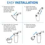 Aquasana Filtered Shower Head - Watersense Certified W/ Adjustable Showerhead - Reduces Over 90% Of Chlorine From Hard Water - C
