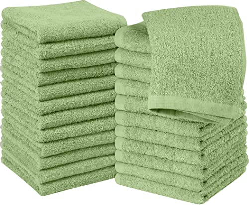 Utopia Towels Cotton Washcloths Set - 100% Ring Spun Cotton, Premium Quality Flannel Face Cloths, Highly Absorbent And Soft Feel