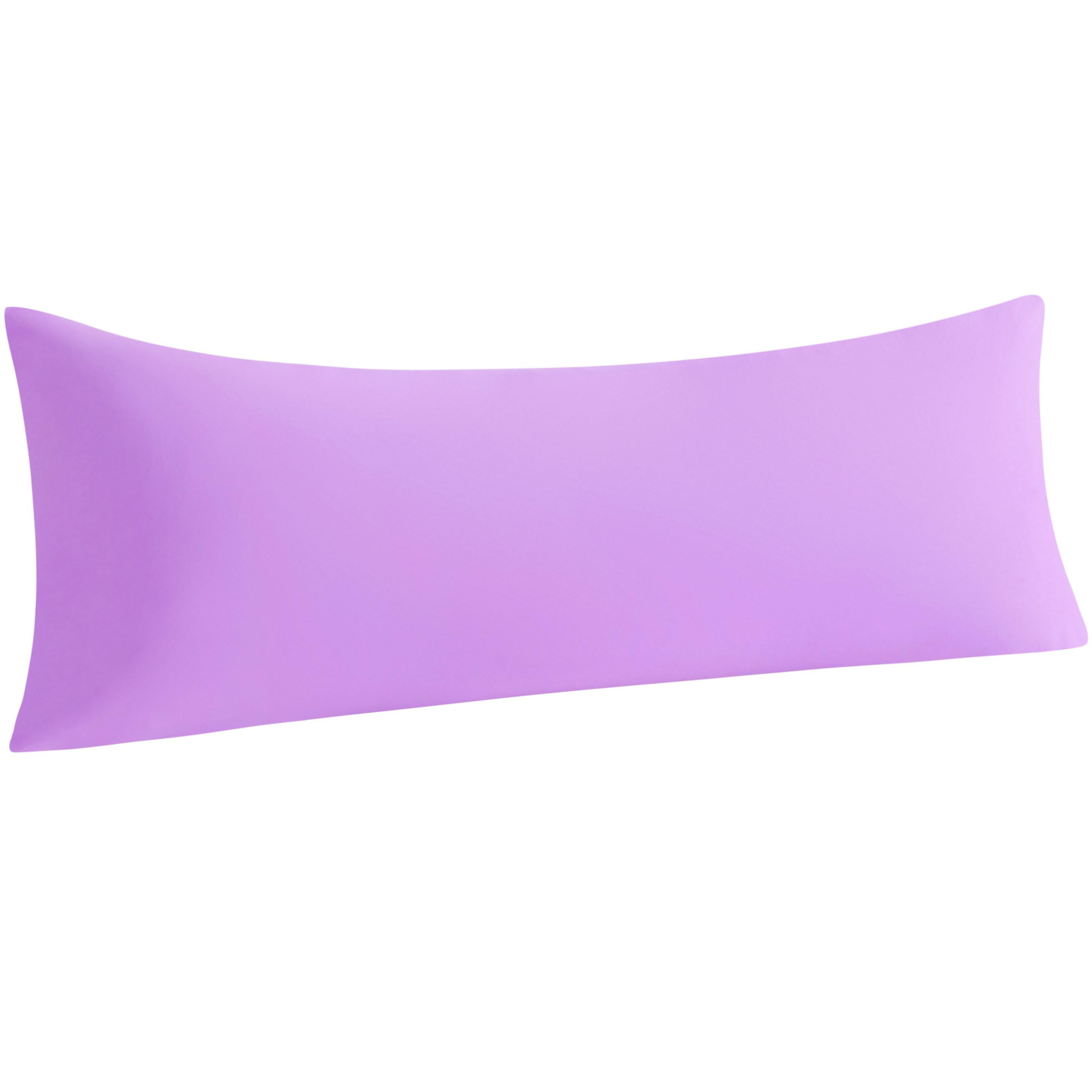 Ntbay Body Pillowcase - Brushed Microfiber 20X54 Pillowcase - Soft, Wrinkle-Free, Fade-Resistant, Stain-Resistant, Light Purple