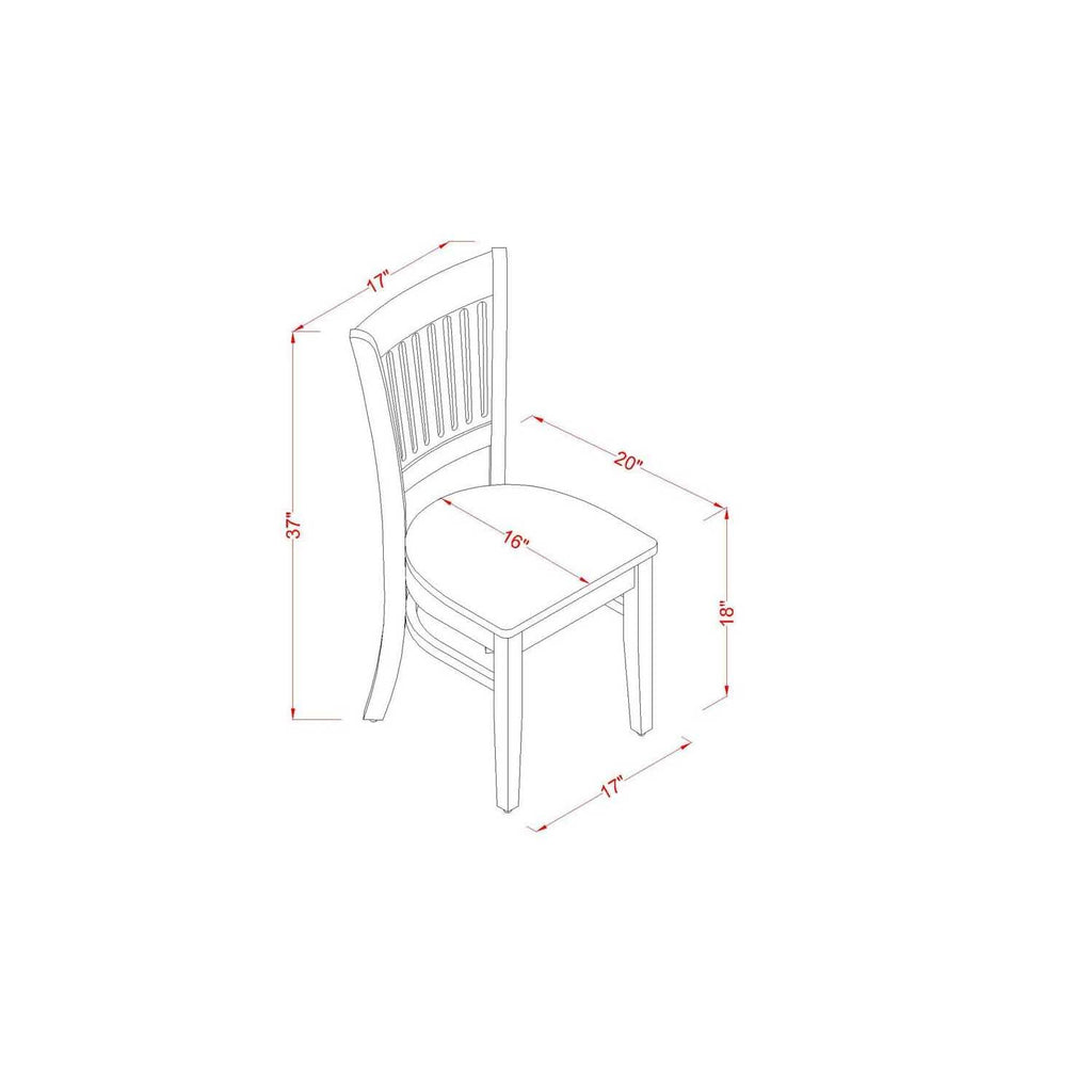East West Furniture Amva5-Bch-W 5 Piece Dinette Set For 4 Includes A Round Kitchen Table With Pedestal And 4 Dining Room Chairs, 36X36 Inch, Black & Cherry
