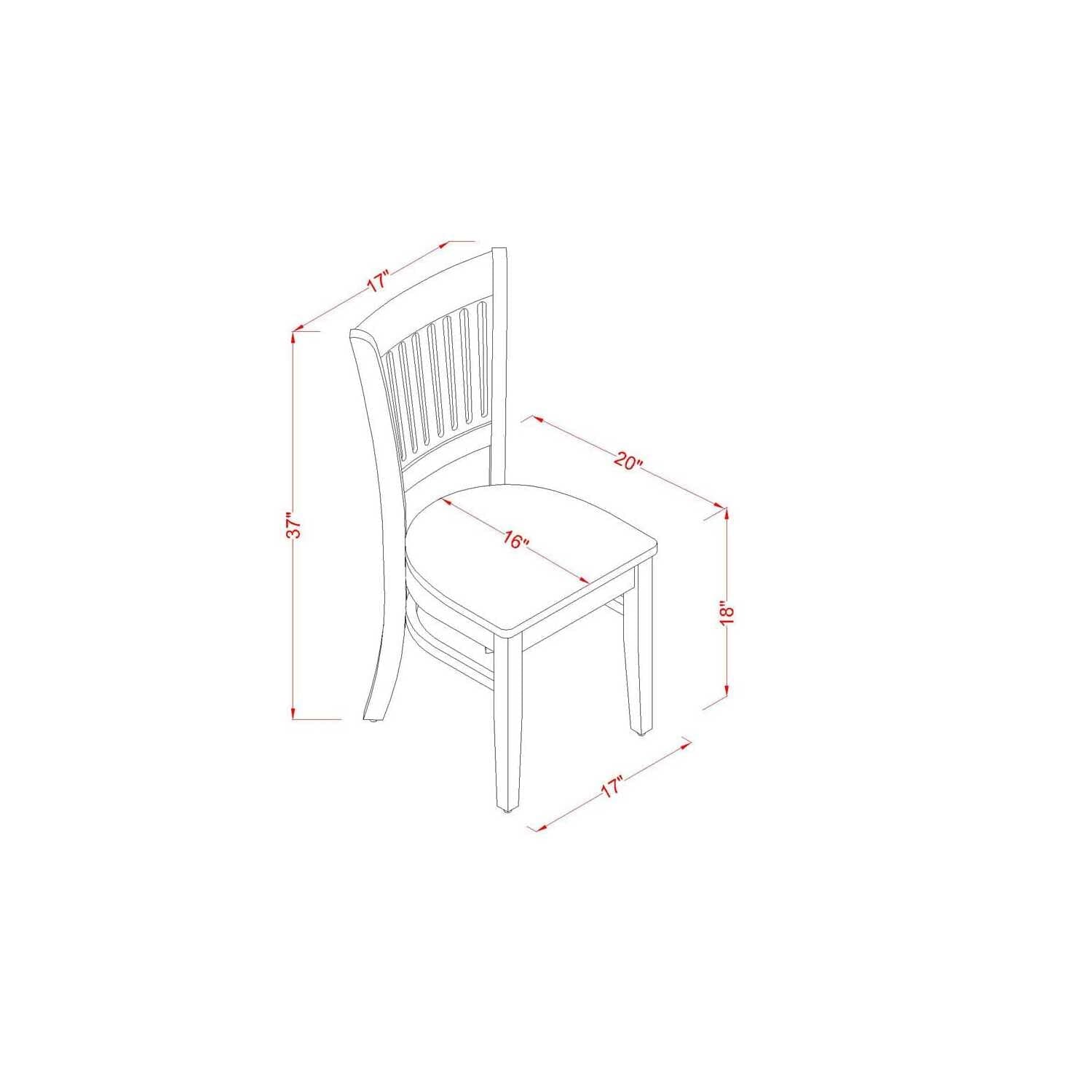 East West Furniture Amva5-Bch-W 5 Piece Dinette Set For 4 Includes A Round Kitchen Table With Pedestal And 4 Dining Room Chairs, 36X36 Inch, Black & Cherry