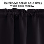 Nicetown Blackout Valances For Kitchen Windows/Living Room/Bathroom Privacy Protection Rod Pocket Decoration Camper Rv Curtains