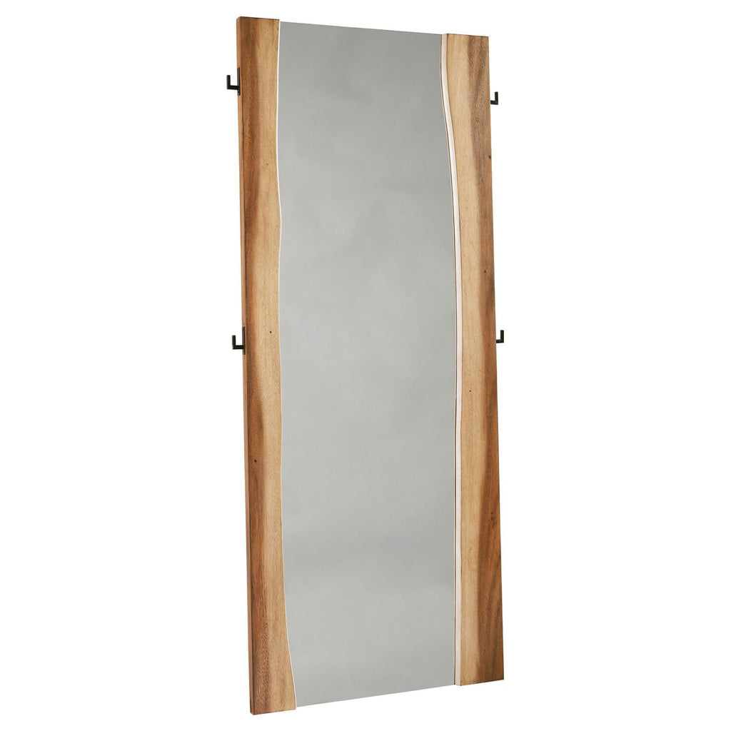 Coaster 212436 Madden Floor Mirror, Smokey Walnut/Coffee Bean
